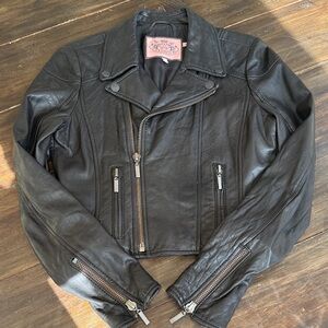 Juicy Couture Black Leather Moto Jacket